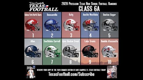 EXCLUSIVE: DCTF/AP Top 10 Preseason Rankings - 6A