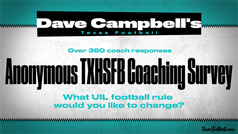 2021 DCTF Anonymous TXHSFB Coaching Survey: What UIL football rule would you like to change?