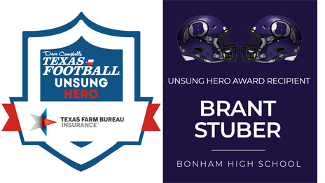 Texas Farm Bureau Insurance Unsung Hero Award Presentation: Bonham High School's Brant Stuber!