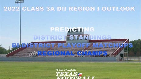 Stepp's 2022 Class 3A Division II Region I Outlook: Projecting district finishes, bi-district matchups and regional champs!