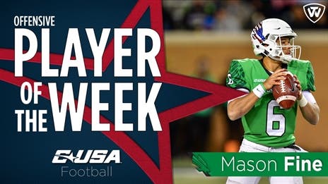 UNT QB Mason Fine wins Conference-USA Offensive Player of the Week