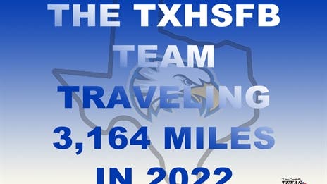 This TXHSFB team will travel 3,164 miles during the 2022 season