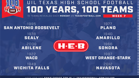 VOTE: UIL 100 - Week 7 Reveal of the Top 100 Teams, Players and Rivalries!