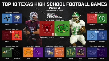 Top 10 TXHSFB Games of the Week: Week 4