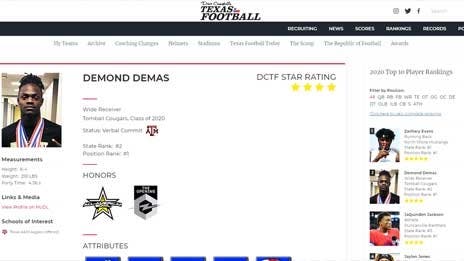 Dave Campbell's Texas Football Presents Prospect Profiles and Rankings