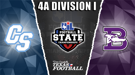 4A Division I UIL Football State Championship Preview: China Spring (14-1) vs. Boerne (15-0)