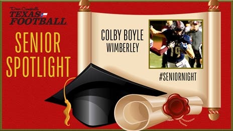 Senior Night: Wimberley football star Colby Boyle!