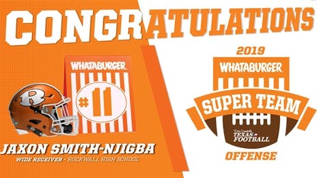 WATCH: Whataburger Super Team Presentation with Rockwall WR Jaxon Smith-Njigba