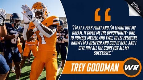 Trey Goodman's journey from partial-scholarship FCS player to DI standout