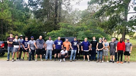 Giving back: Newton's football program helped community clean up after Hurricane Laura