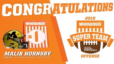 WATCH: Whataburger Super Team Presentation with Fort Bend Marshall QB Malik Hornsby