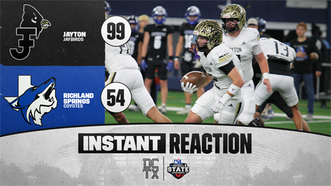1A DII INSTANT REACTION: Jayton 99, Richland Springs 54