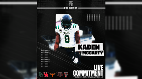 Newest DCTX Four-Star Kaden McCarty Schedules Live Commitment