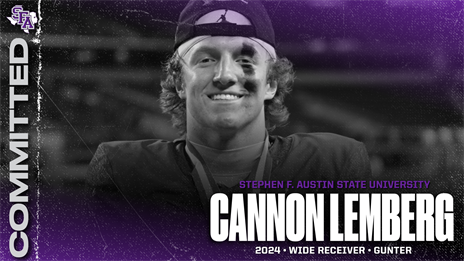 Live Commitment! Gunter WR Cannon Lemberg is the First Pledge for SFA in 2024