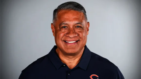 Chicago Bears coach speaking at coaching clinic in Eagle Pass