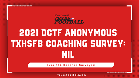 2021 DCTF Anonymous TXHSFB Coaching Survey: NIL