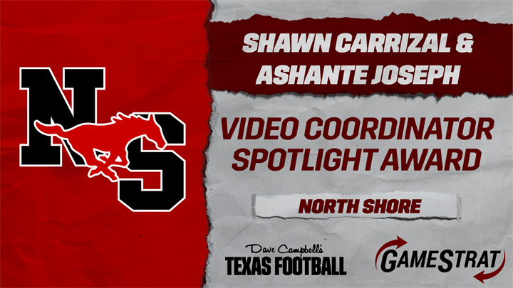 Congratulations to North Shore's Shawn Carrizal and Ashante Joseph on winning the Video Coordinator Spotlight Award presented by GameStrat!