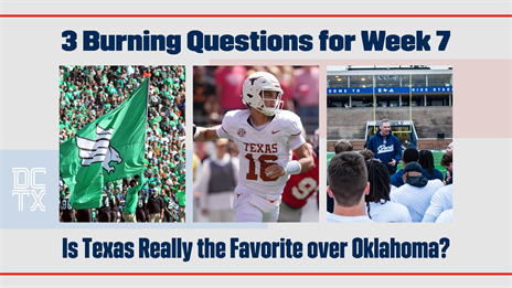 Week 7 Questions: Should Texas be favored over Oklahoma in the Red River Rivalry?