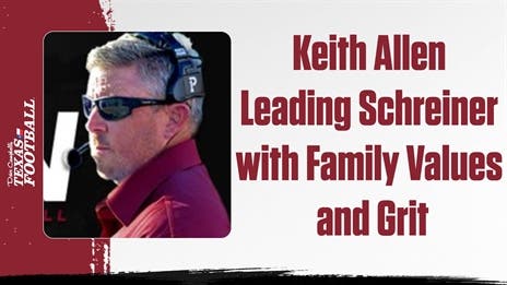 Keith Allen Leading Schreiner with Family Values and Grit