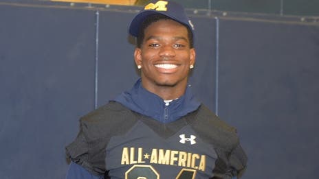 No. 1 Safety Xavier Filsaime Presented with UA Game Jersey