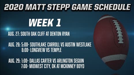 Matt Stepp's 2020 Texas High School Football Schedule