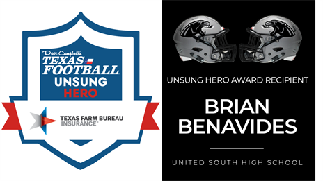 Texas Farm Bureau Insurance Unsung Hero Award Presentation: Brian Benavides, United South High School