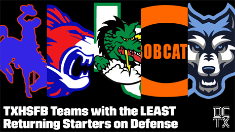 TXHSFB Teams with the LEAST Returning Defensive Starters in 2026