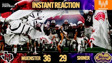 Instant Reaction: Muenster Downs Shiner in 2A D2 Thriller