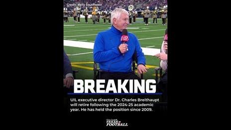 JUST IN: UIL executive director Charles Breithaupt to retire after 2024-25 season