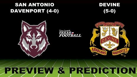 Preview & Prediction: San Antonio Davenport (4-0) at Devine (5-0)
