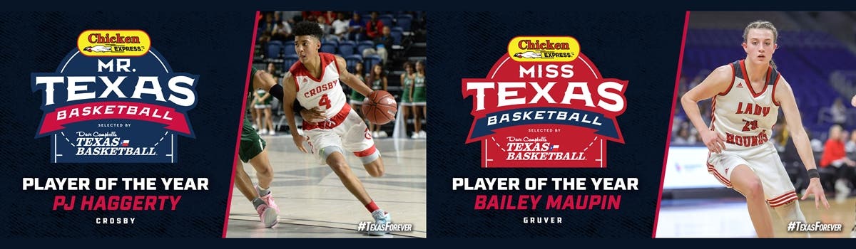BREAKING: Crosby G PJ Haggerty and Gruver G Bailey Maupin named first-ever Mr. and Miss Texas Basketball Players of the Year