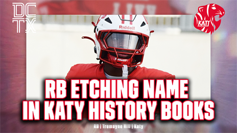 Running Back Etching Name in Katy History Books