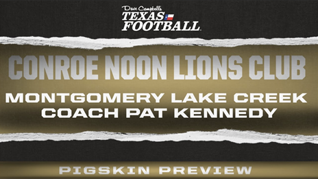 Conroe Noon Lions Club: Montgomery Lake Creek Lions Head Coach Pat Kennedy