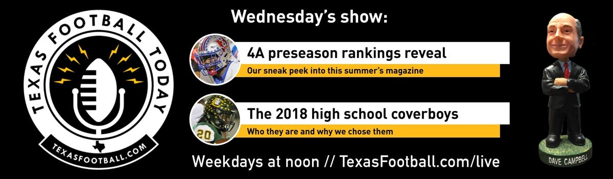 Texas Football Today (June 20): 4A preseason rankings reveal & how we chose our 2018 coverboys