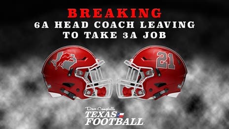 6A Head Coach Leaving to take 3A Job