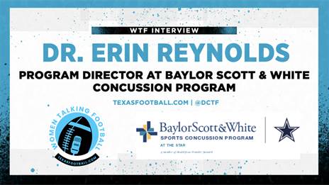 WTF INTERVIEW: Dr Erin Reynolds, Program Director at Baylor Scott & White Sports Concussion Program