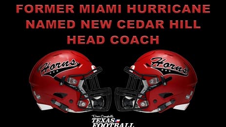 Former Miami Hurricane named new Cedar Hill head coach