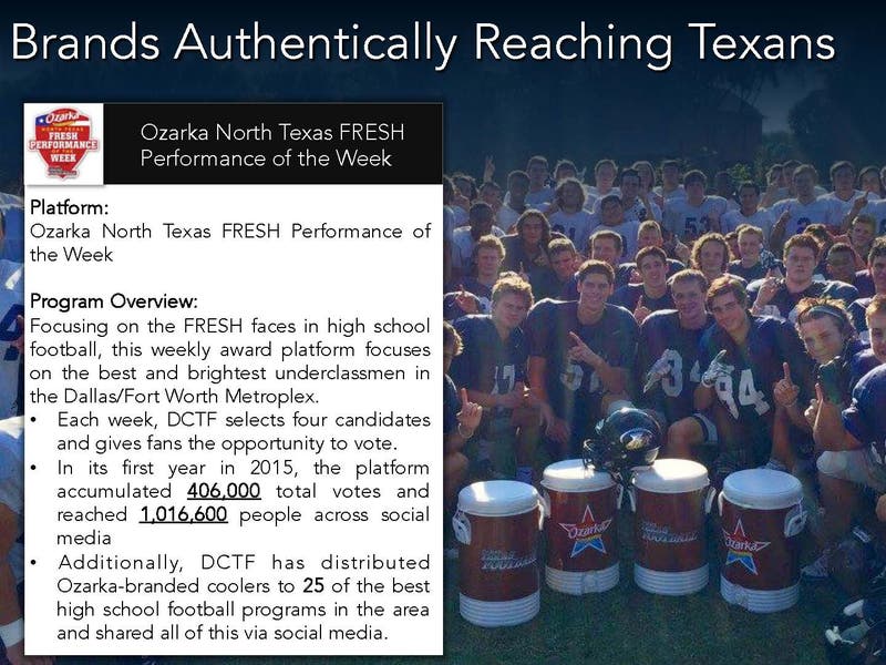 Ozarka North Texas FRESH Performance of the Week