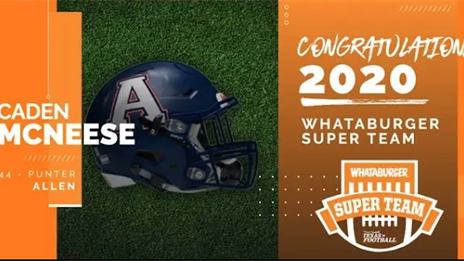 Whataburger Super Team: Allen Punter Caden McNeese