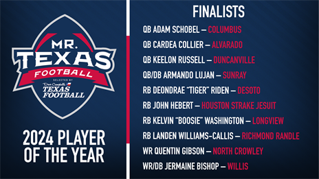 REVEALED: Finalists for 2024 Mr. Texas Football Player of the Year Award
