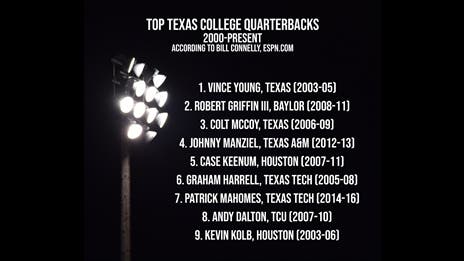 Who are the Best Texas College QB's in the Last 20 Years?