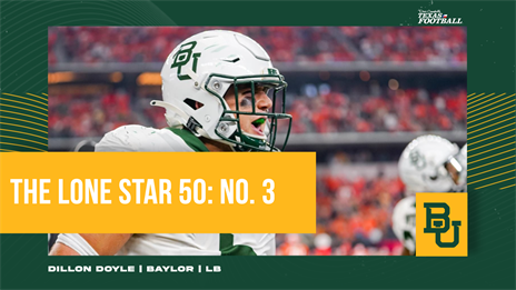 The Lone Star 50: No. 3 Dillon Doyle now the face of Baylor's defense