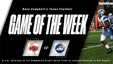 DCTF Game of the Week: No. 20 Midwestern State at No. 17 Angelo State