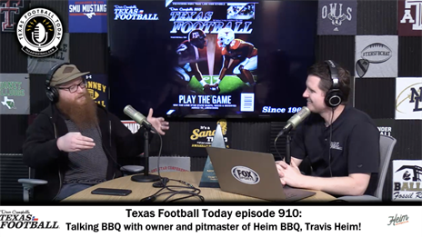 BBQ! Travis Heim, owner and pitmaster of Heim BBQ, joined us on Texas Football Today