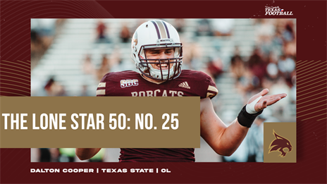 The Lone Star 50: No. 25 Dalton Cooper headlines talented Texas State offensive line