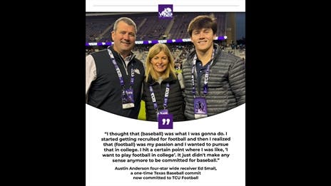 What ultimately led four-star Small to choose football over baseball