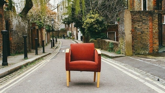 Chair in street