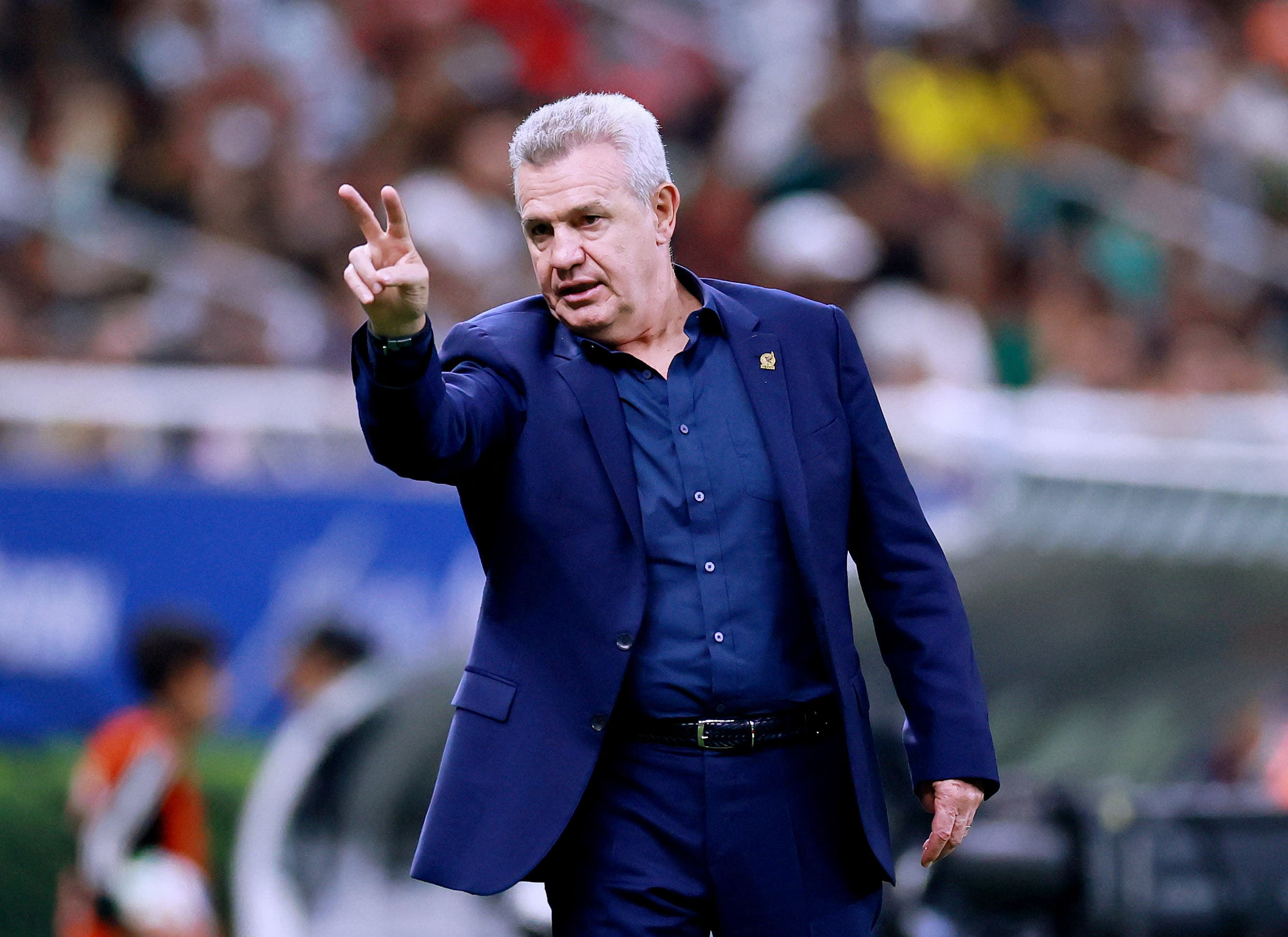 Soccer Football - International Friendly - Mexico v Ecuador - Akron Stadium, Guadalajara, Mexico - October 14, 2025 Mexico coach Javier Aguirre reacts REUTERS/Eloisa Sanchez