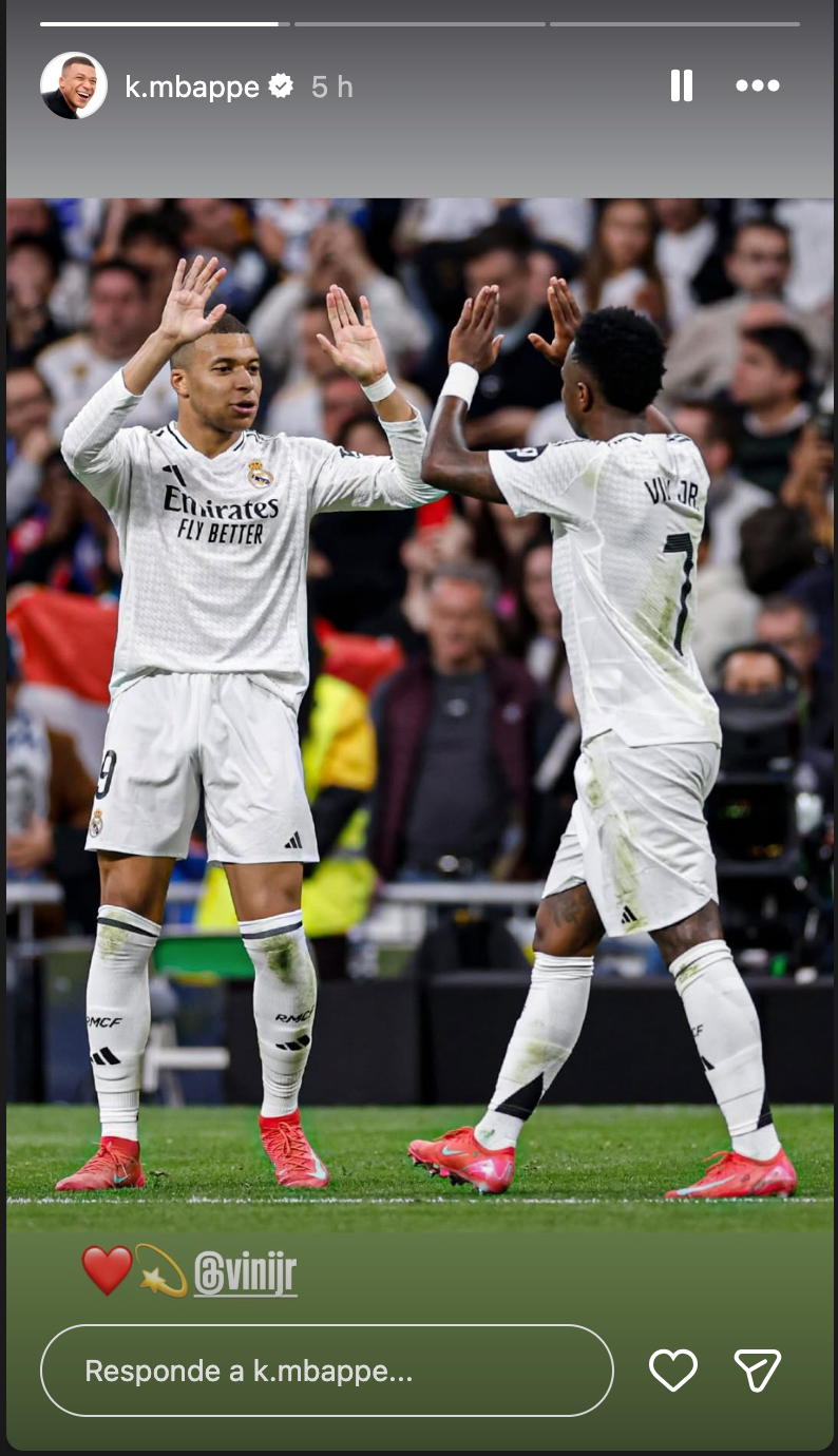 Festejo Mbappé Vinícius