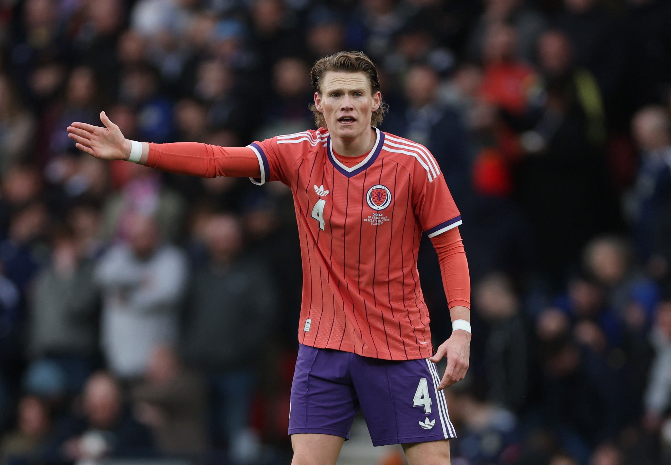 Soccer Football - International Friendly - Scotland v Japan - Hampden Park, Glasgow, Scotland, Britain - March 28, 2026 Scotland's Scott McTominay during the match REUTERS/Russell Cheyne
